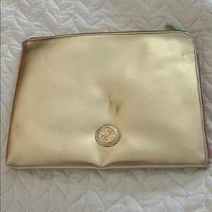 NWT Lilly Pulitzer Gold Travel Organizer Lap Top Bag